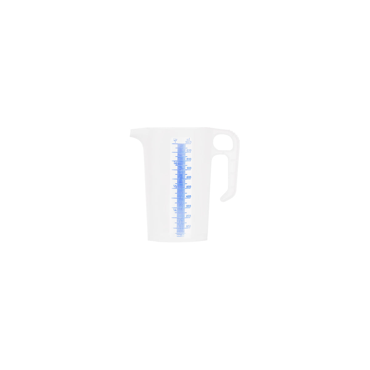 31053 Chef Inox Measuring Jug with Blue Graduating 1.0Lt Tomkin Australia Hospitality Supplies