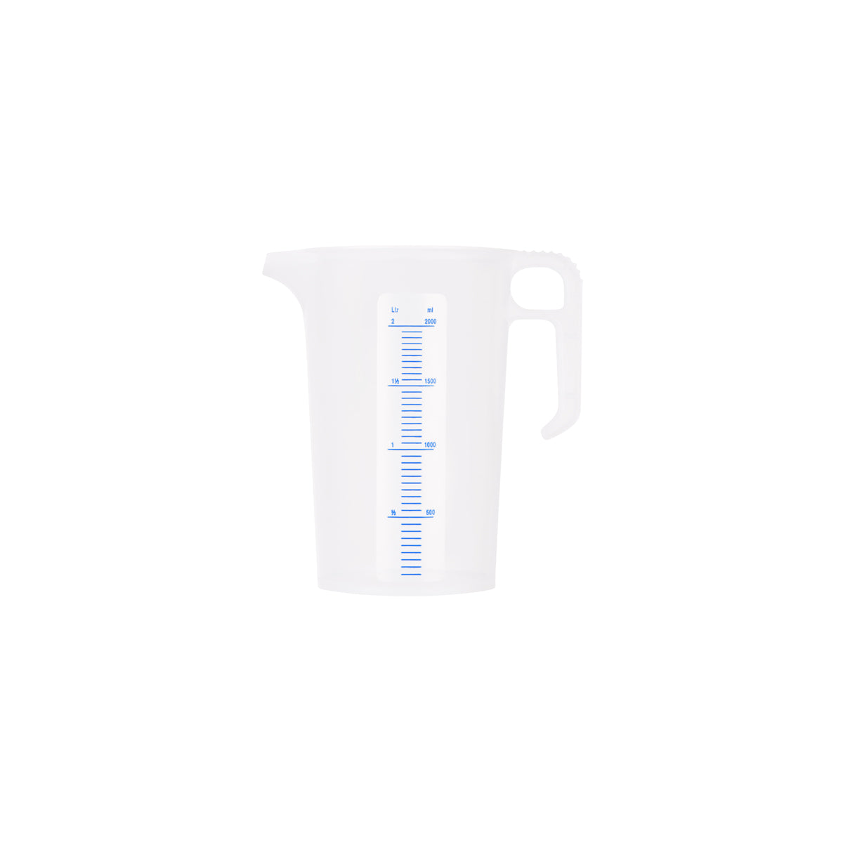 31054 Chef Inox Measuring Jug with Blue Graduating 2.0Lt Tomkin Australia Hospitality Supplies