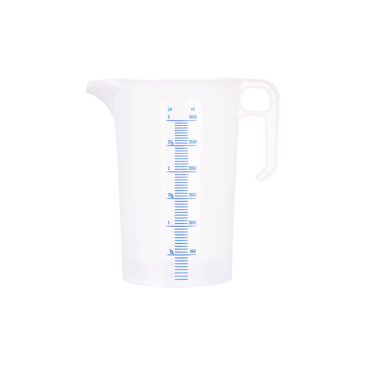 31056 Chef Inox Measuring Jug with Blue Graduating 3.0Lt Tomkin Australia Hospitality Supplies