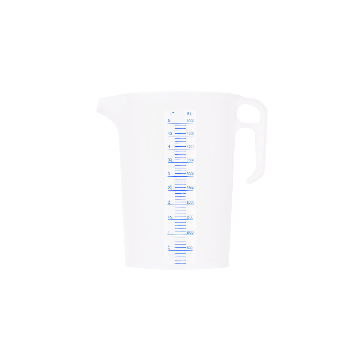 31058 Chef Inox Measuring Jug with Blue Graduating 5.0Lt Tomkin Australia Hospitality Supplies