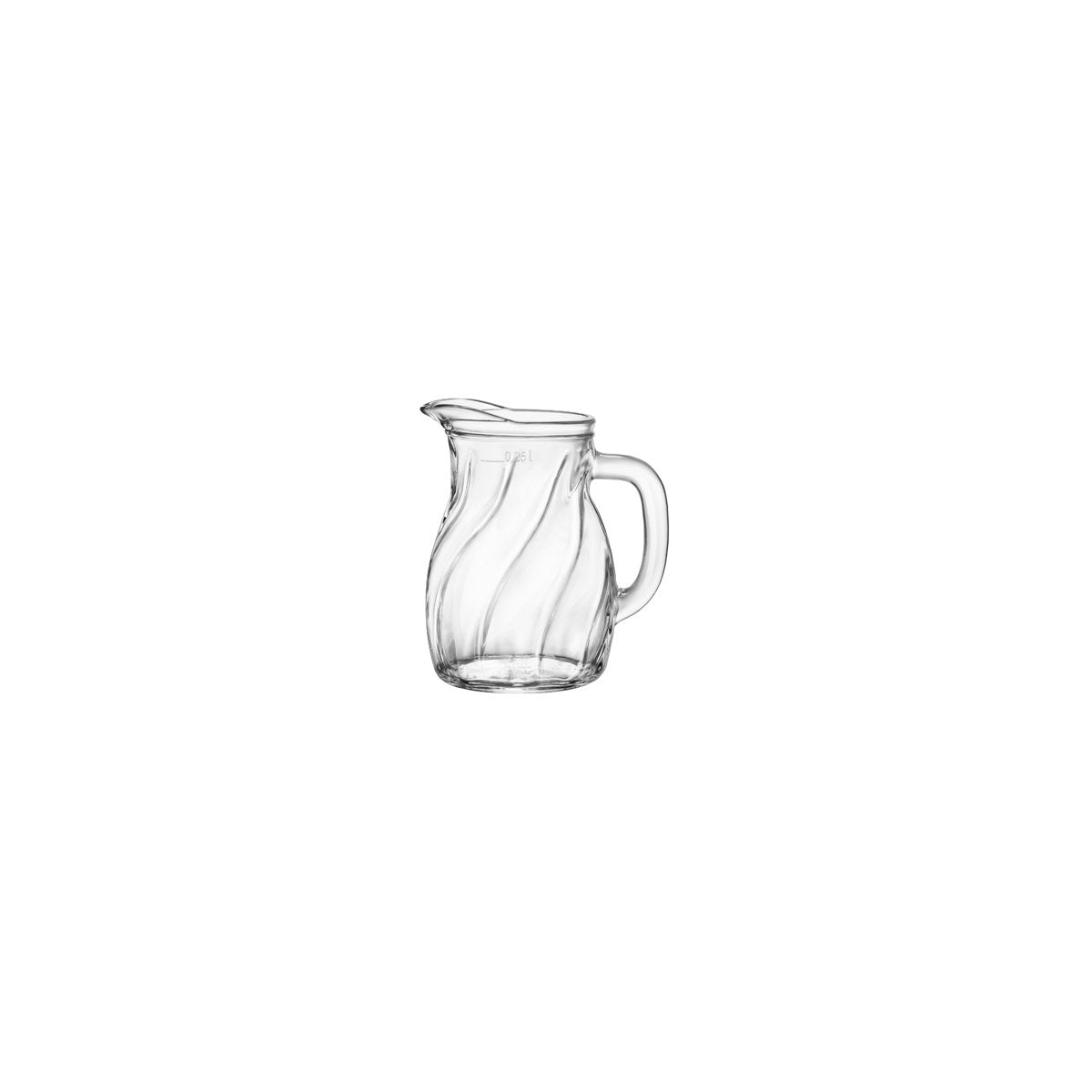 330-023 Bormioli Rocco Bistrot Twist Jug 310ml Fill Line at 250ml Tomkin Australia Hospitality Supplies