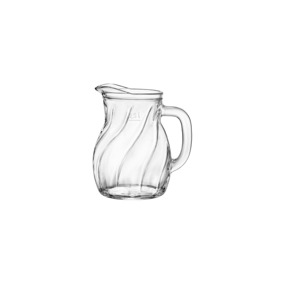 330-024 Bormioli Rocco Bistrot Twist Jug 630ml Fill Line at 500ml Tomkin Australia Hospitality Supplies