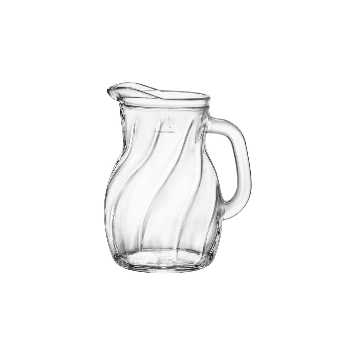 330-026 Bormioli Rocco Bistrot Twist Jug 1170ml Fill Line at 1000ml Tomkin Australia Hospitality Supplies