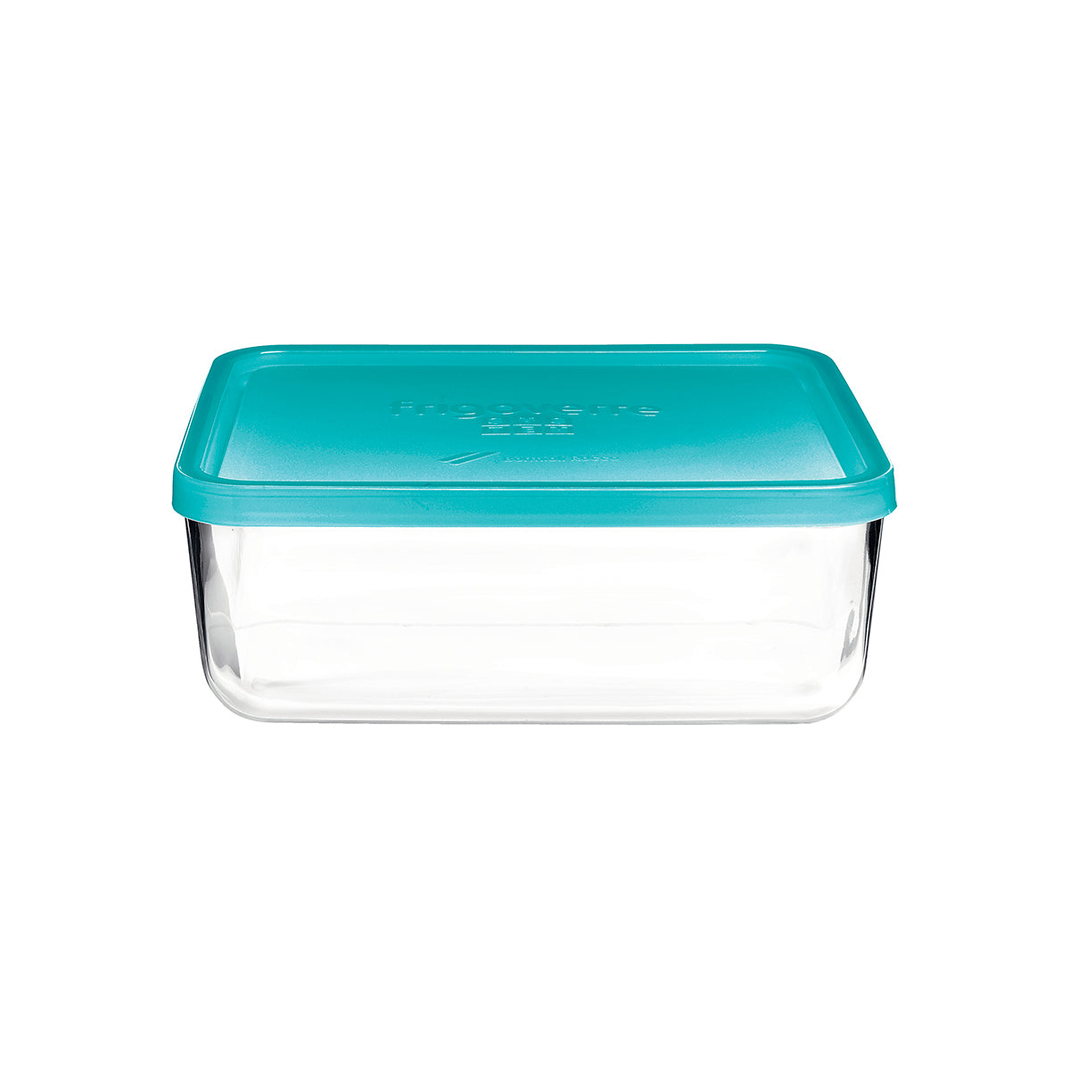 350-003 Bormioli Rocco Frigoverre Rectangular Container with Blue Lid 3000ml Tomkin Australia Hospitality Supplies