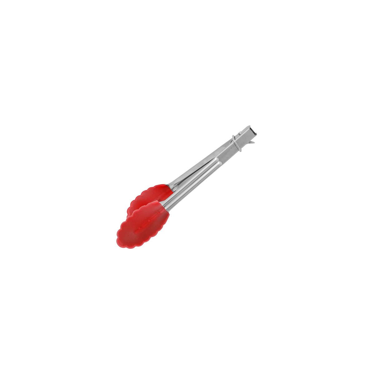36050-R Chef Inox Utility Tong with Red Silicone Head 180mm Tomkin Australia Hospitality Supplies