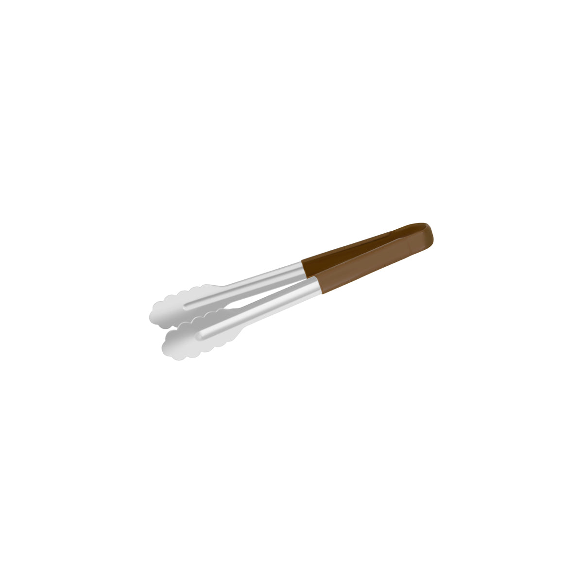 36082 Chef Inox Utility Tong with Brown PVC Handle 300mm Tomkin Australia Hospitality Supplies