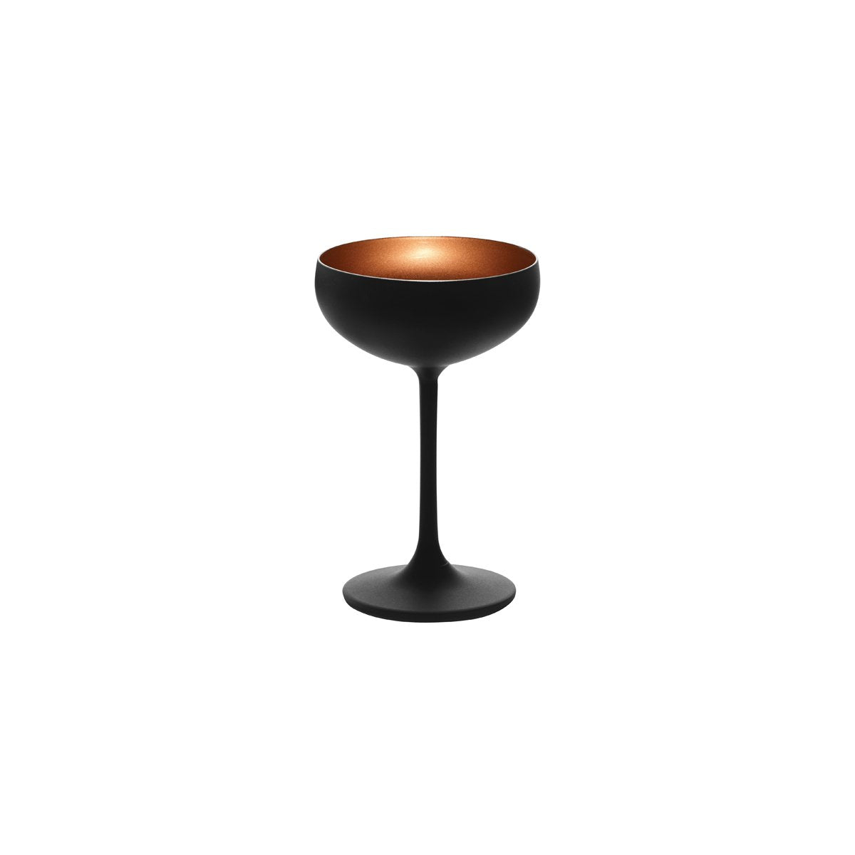 365-407 Stolzle Olympic Champagne Saucer Bronze / Matt Black 230ml Tomkin Australia Hospitality Supplies