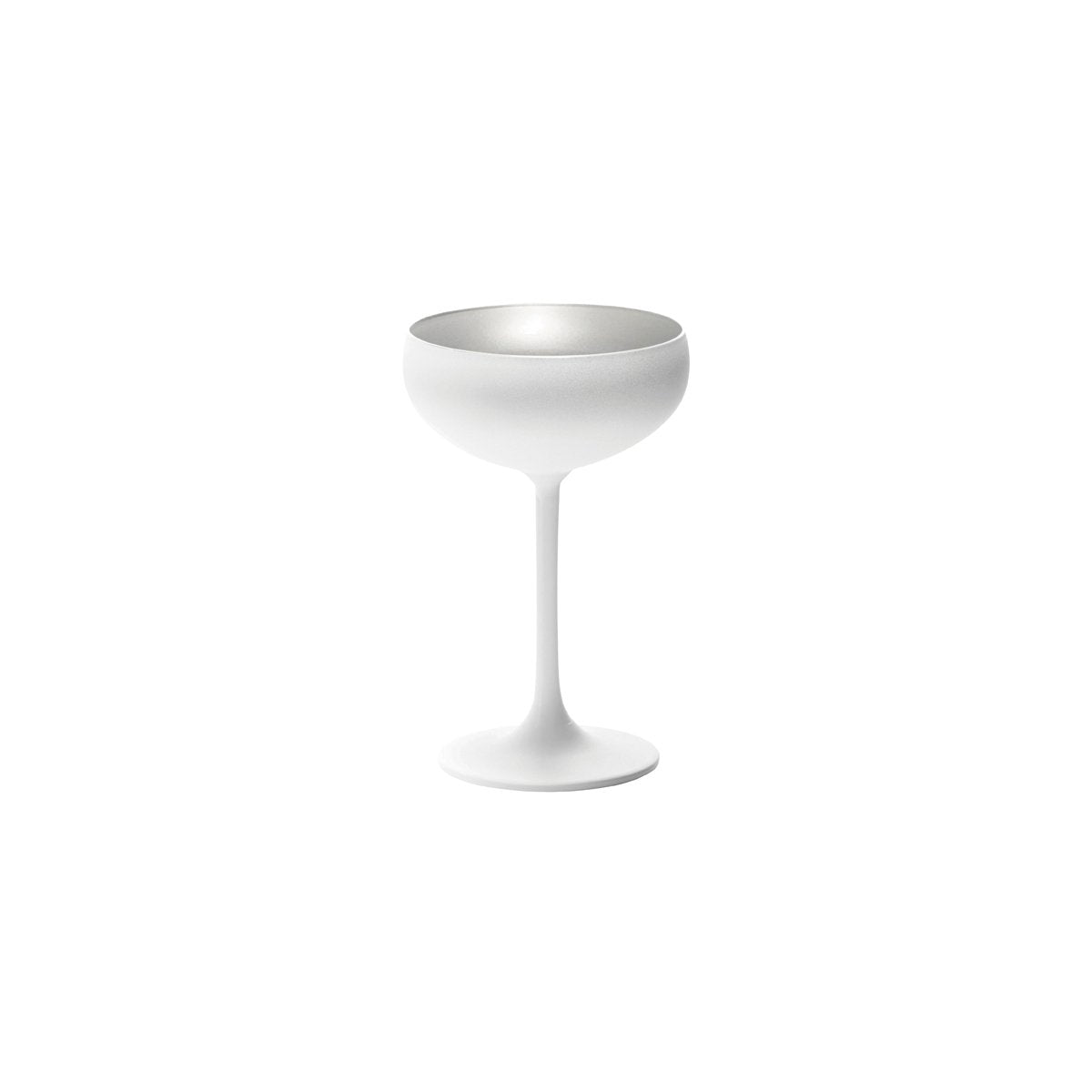 365-431 Stolzle Olympic Champagne Saucer Silver / Matt White 230ml Tomkin Australia Hospitality Supplies