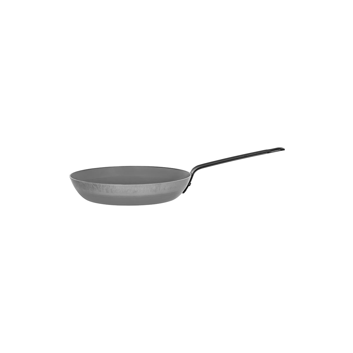 37124 Chef Inox Frypan Round Black Steel 240x45mm Tomkin Australia Hospitality Supplies