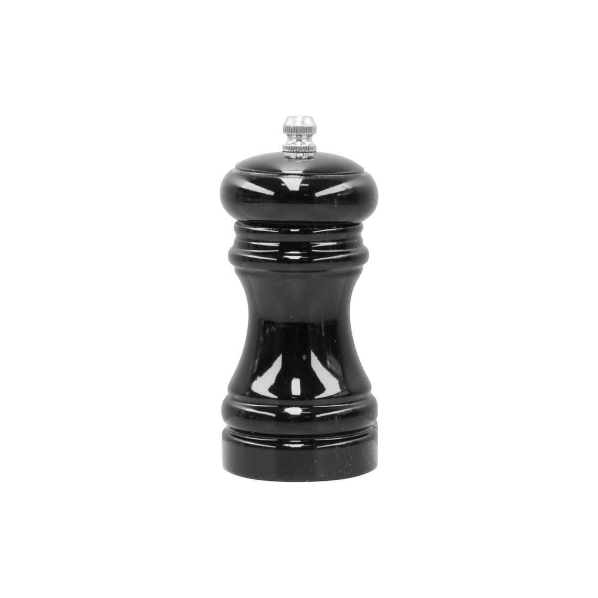 46130 Chef Inox Cafe Salt / Pepper Mill Black Wood 115mm Tomkin Australia Hospitality Supplies