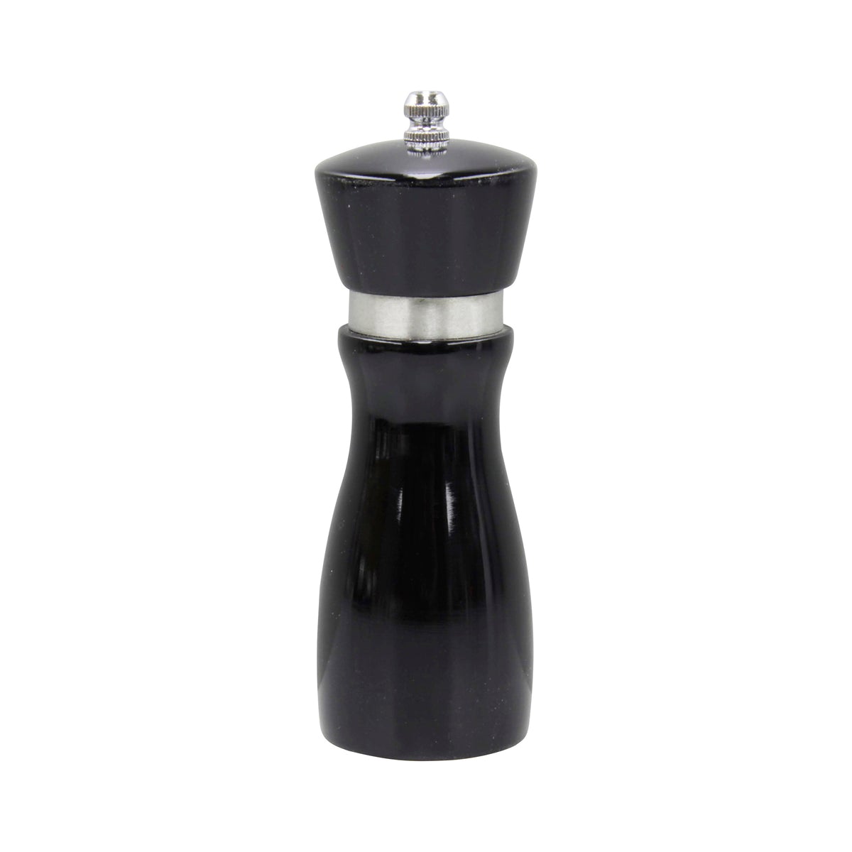 46290 Chef Inox Mondo Salt / Pepper Mill Black Wood 155mm Tomkin Australia Hospitality Supplies