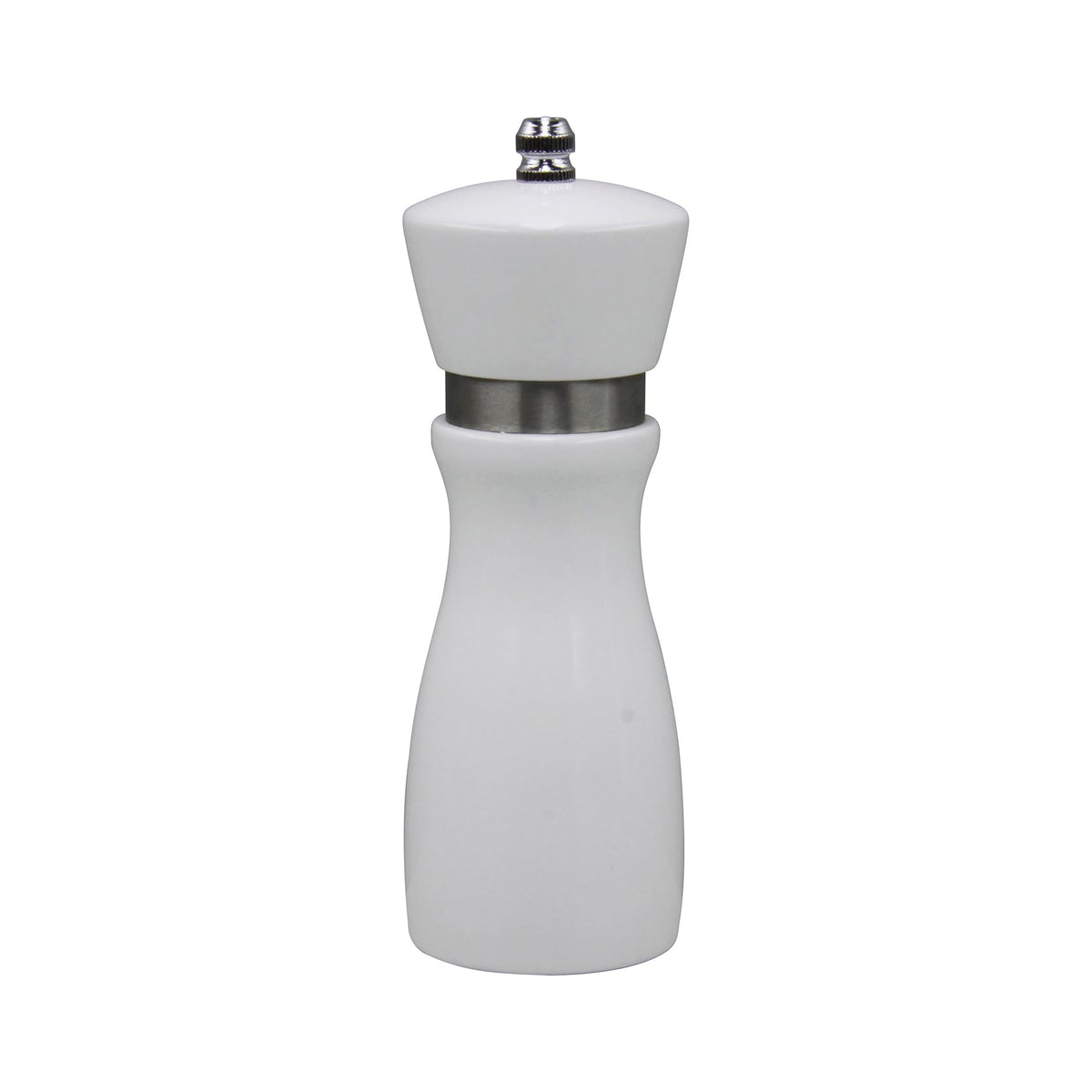 46295 Chef Inox Mondo Salt / Pepper Mill White Wood 155mm Tomkin Australia Hospitality Supplies