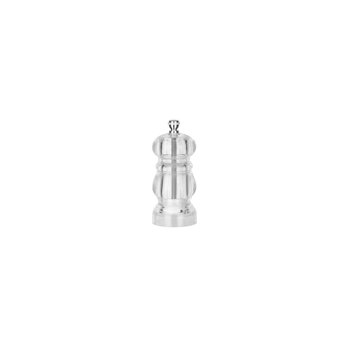 46320 Chef Inox Crystal Salt / Pepper Mill Acrylic 115mm Tomkin Australia Hospitality Supplies