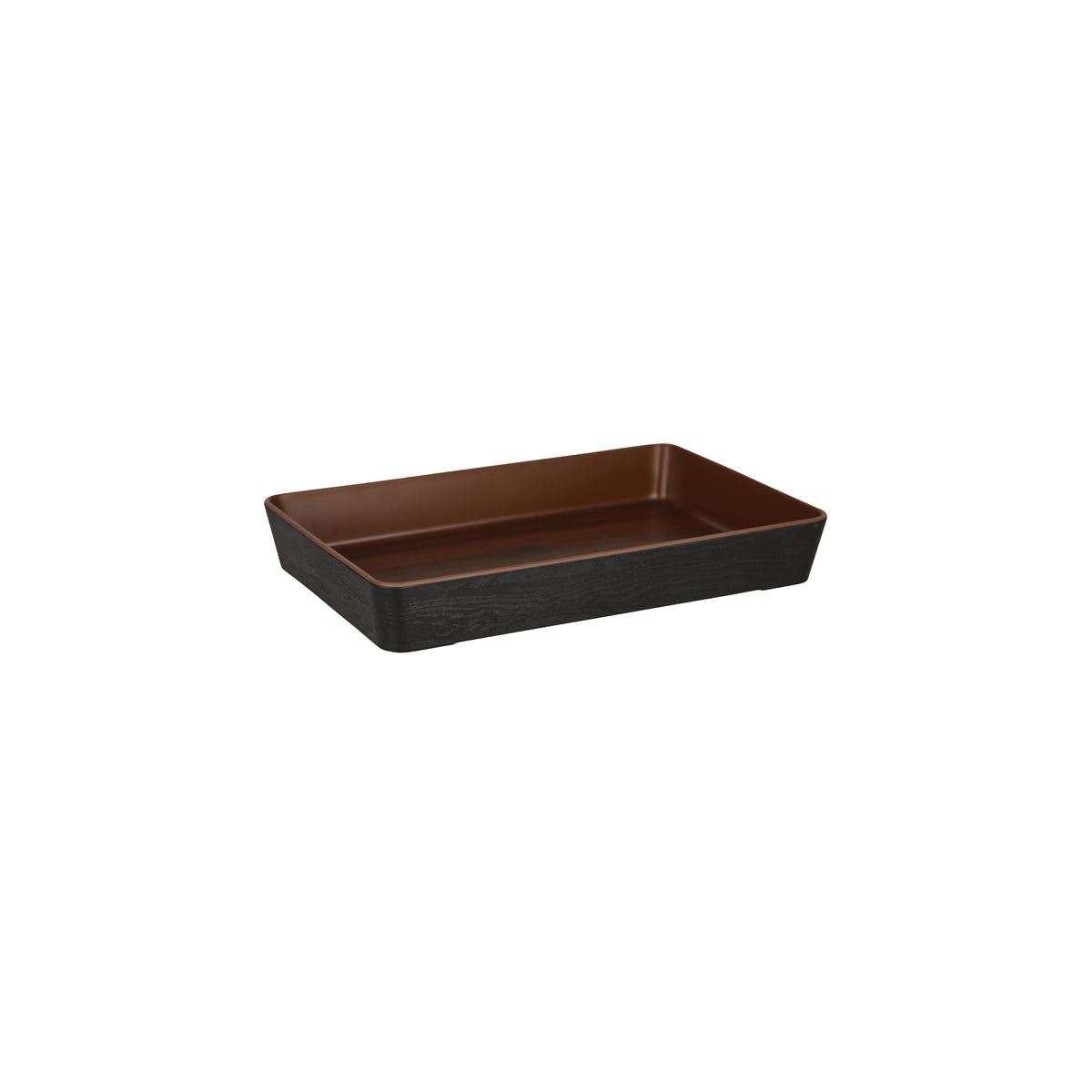 46391 Zicco Zicco Bento Box Walnut / Black Inroom Tray Base Tomkin Australia Hospitality Supplies