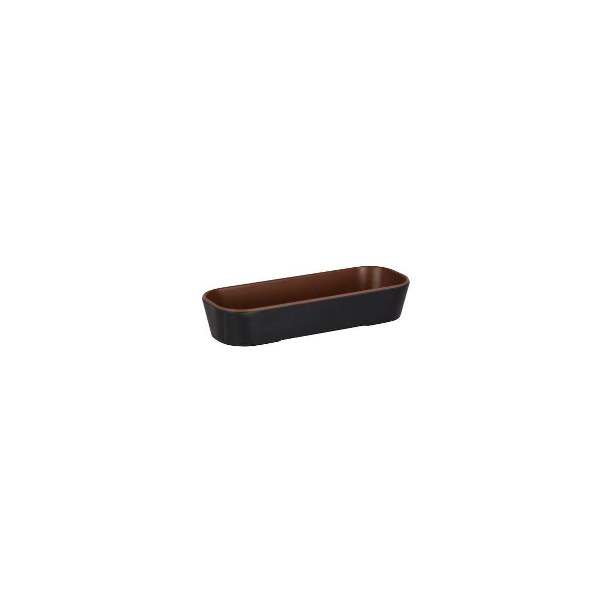 46396 Zicco Bento Box Walnut / Black Inroom Rectangle Insert Tomkin Australia Hospitality Supplies