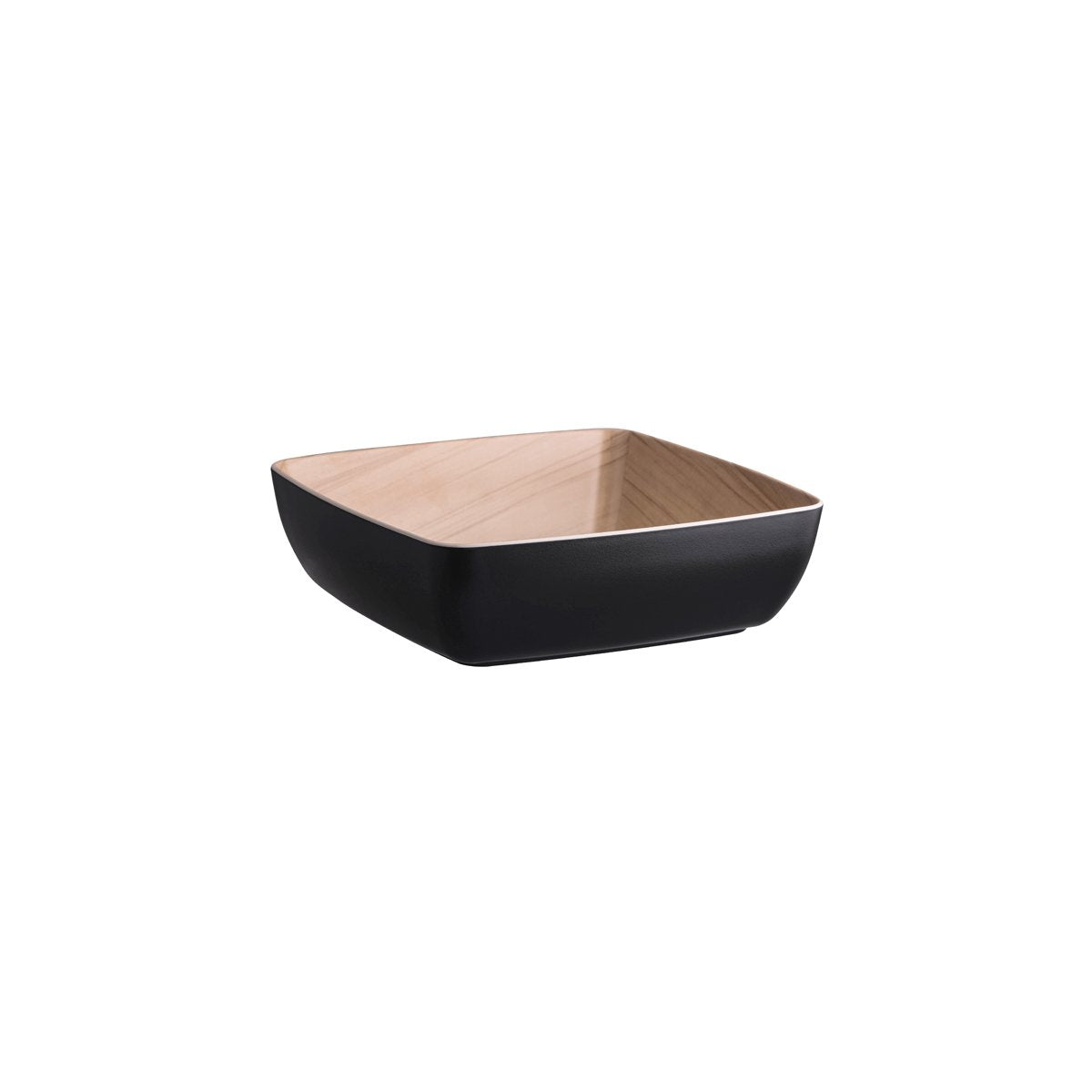 46540 Zicco Zicco Melamine Echo Black / Birch Serving Bowl 250x250x75mm Tomkin Australia Hospitality Supplies