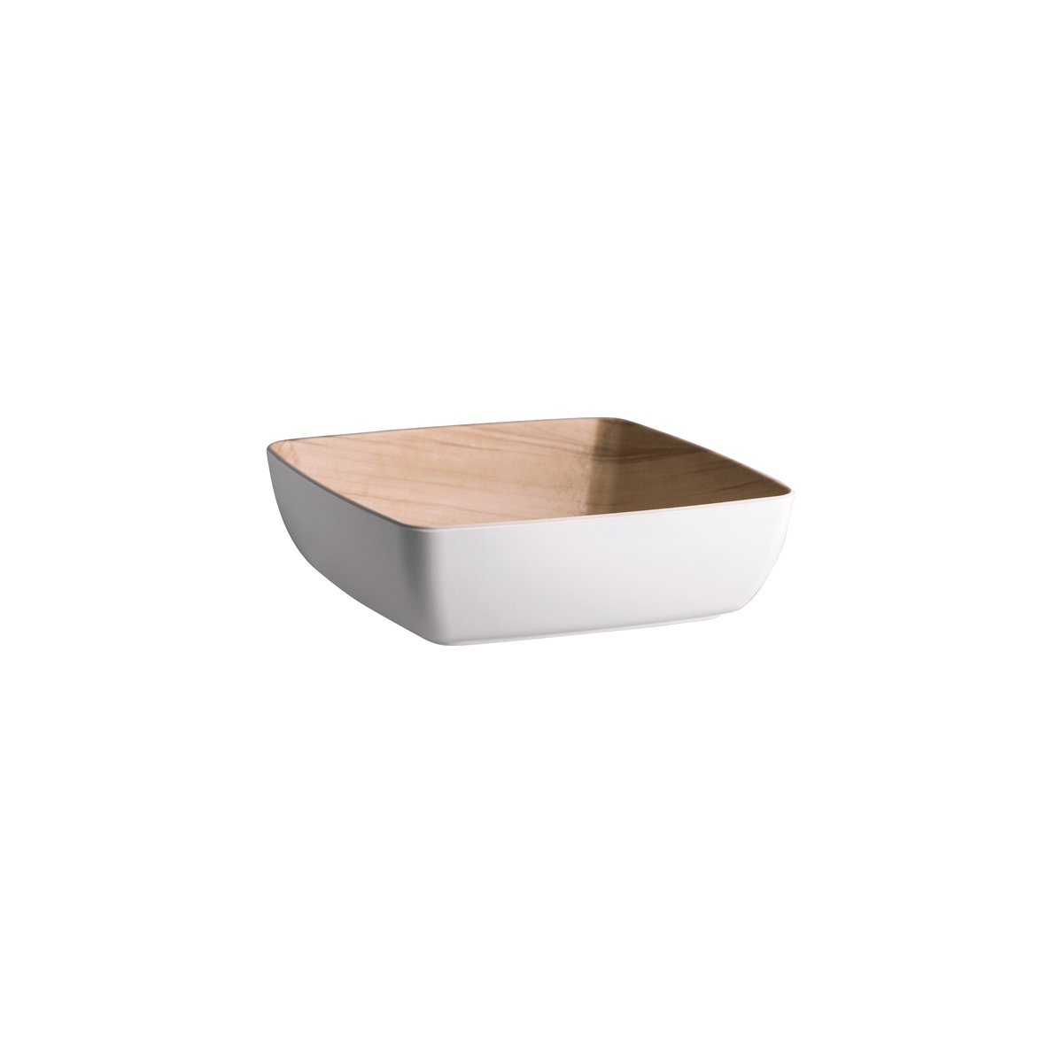 46541 Zicco Zicco Melamine Echo White / Birch Serving Bowl 250x250x75mm Tomkin Australia Hospitality Supplies