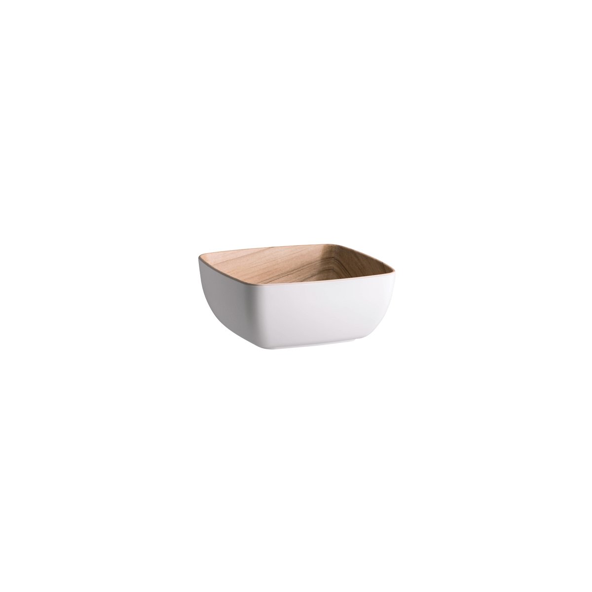 46549 Zicco Zicco Melamine Echo White / Birch Serving Bowl 176x162x75mm Tomkin Australia Hospitality Supplies