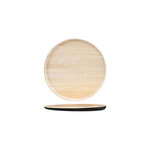 Zicco Melamine Echo Black / Birch Round Platter 227x26mm