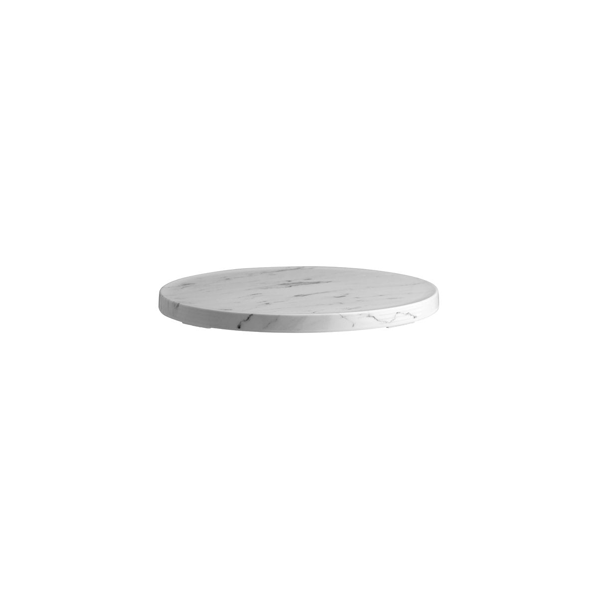 46640 Zicco Zicco Melamine Form White Marble Round Board 285x18mm Tomkin Australia Hospitality Supplies