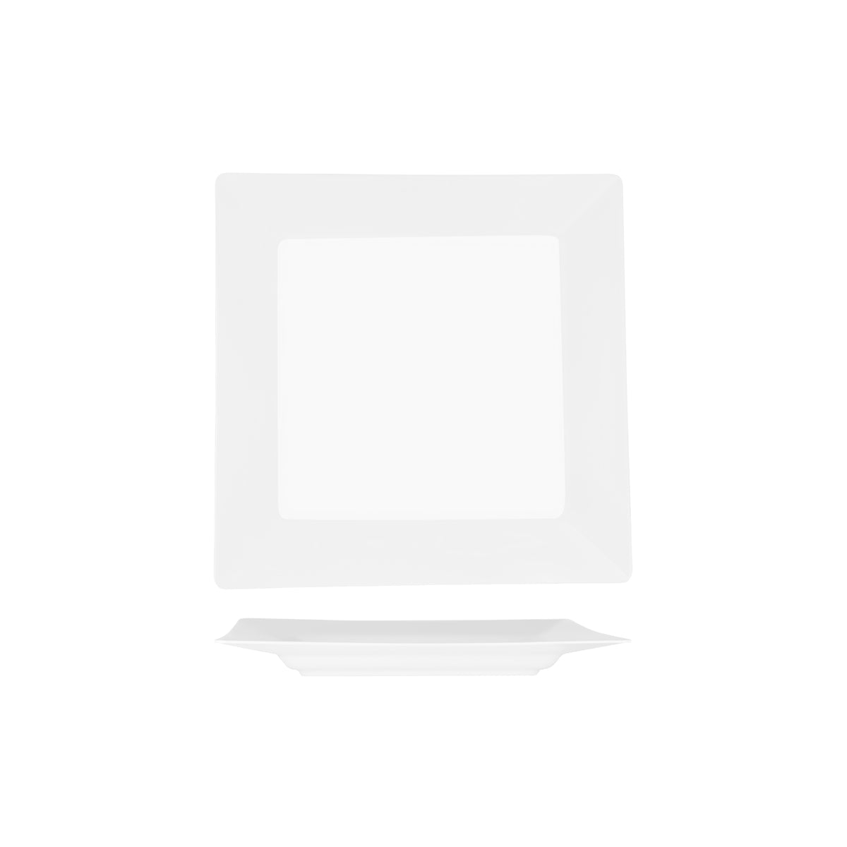 49061 Superware White Square Plate Wide Rim 250x250mm Tomkin Australia Hospitality Supplies