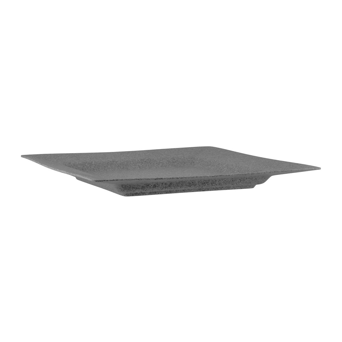 49064-CON JAB Melamine Concrete Square Rimmed Platter 400x400x38mm Tomkin Australia Hospitality Supplies