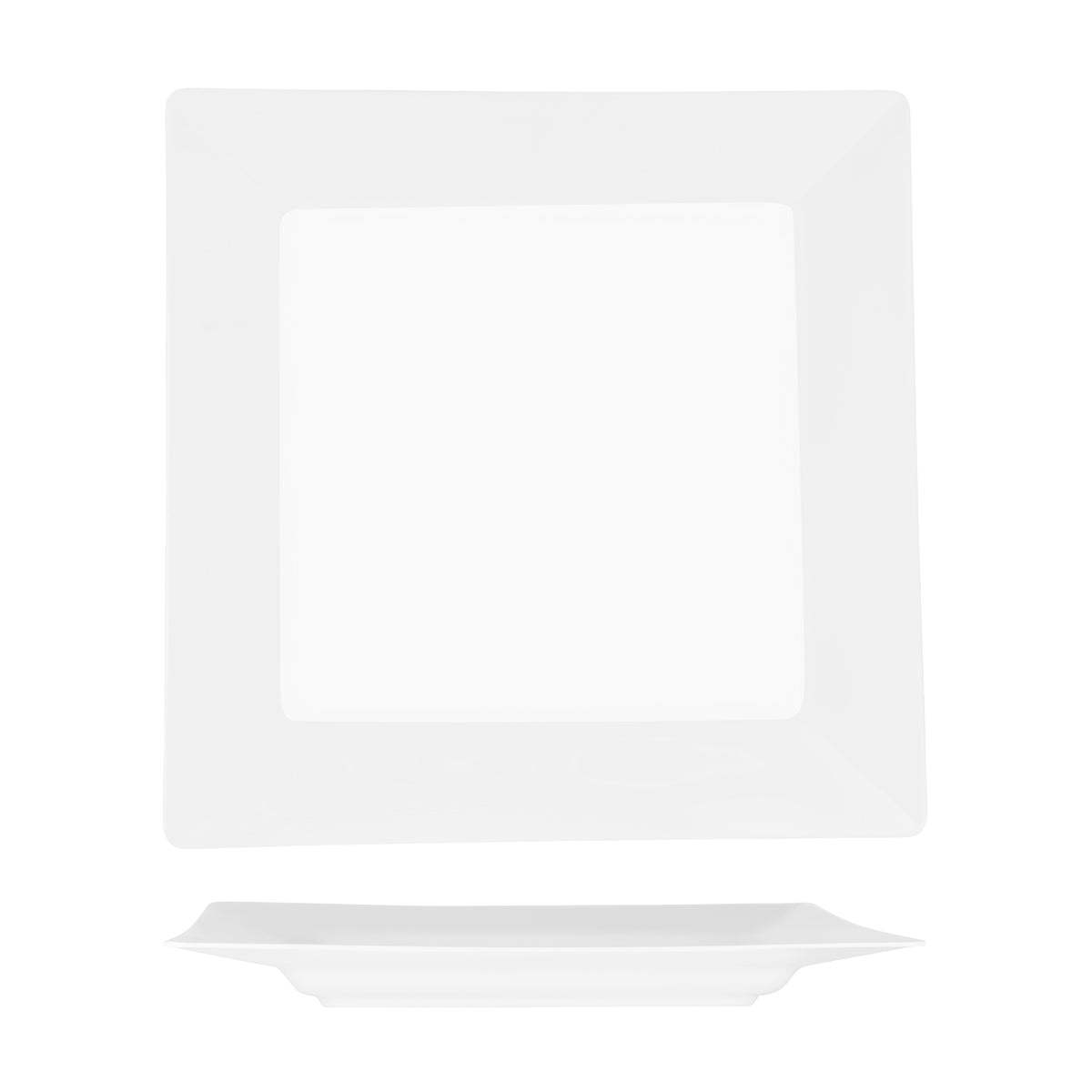 49064 Superware White Square Plate Wide Rim 400x400mm Tomkin Australia Hospitality Supplies