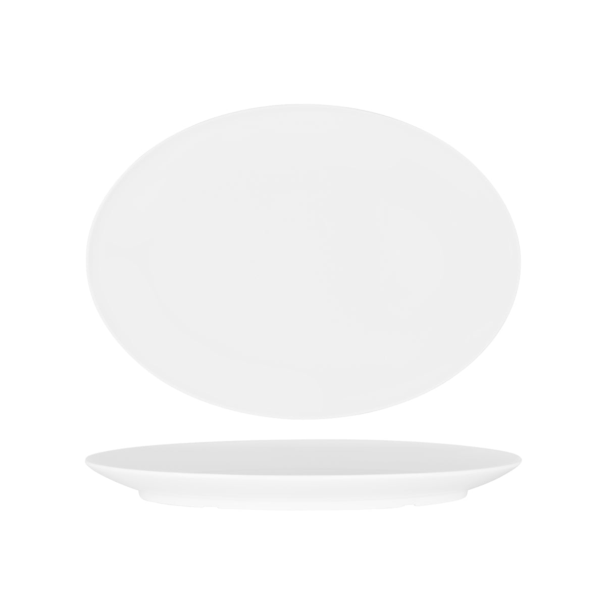 49658 Superware White Oval Coupe Platter 360x250mm Tomkin Australia Hospitality Supplies