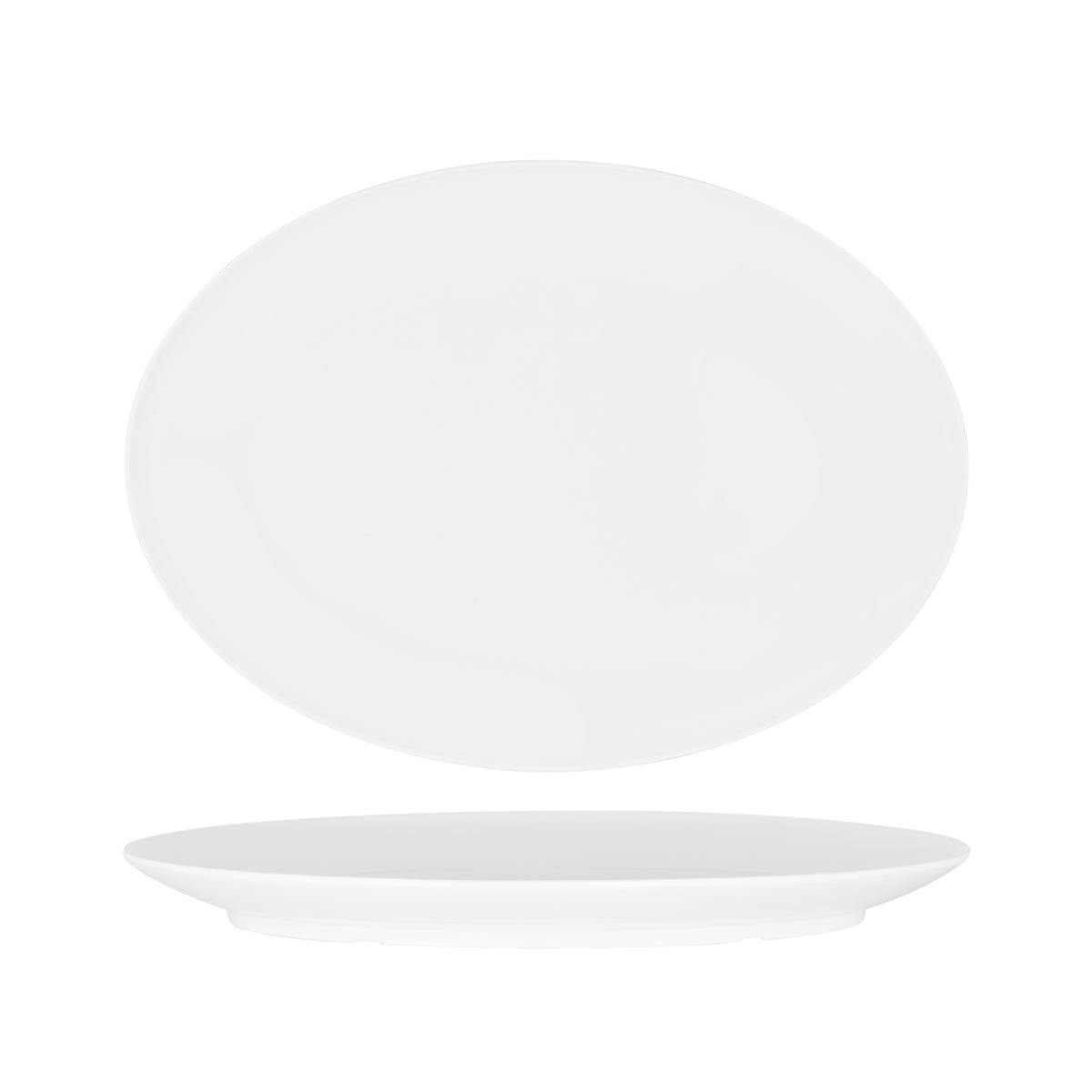 49660 Superware White Oval Coupe Platter 410x295mm Tomkin Australia Hospitality Supplies