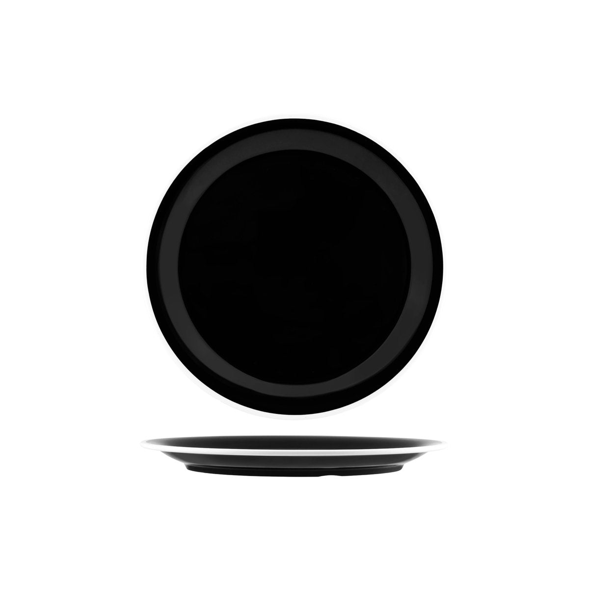 49941 JAB JAB Vintage Black / White Rim Round Plate 265mm Tomkin Australia Hospitality Supplies