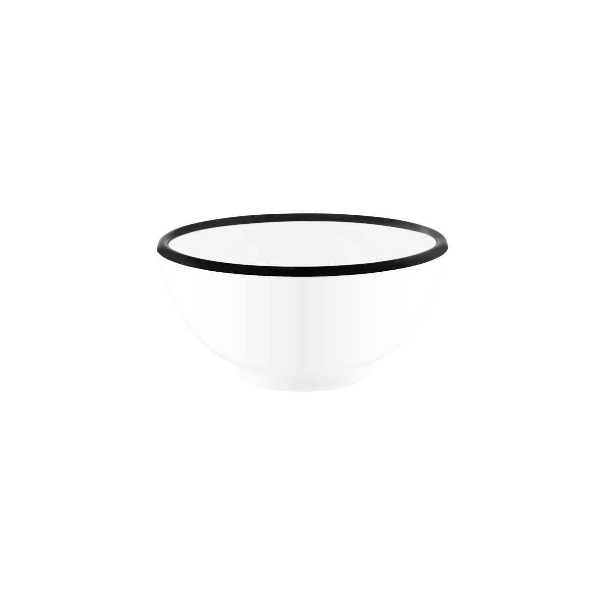 49957 JAB JAB Vintage White / Black Rim Round Bowl 175x80mm / 1100ml Tomkin Australia Hospitality Supplies