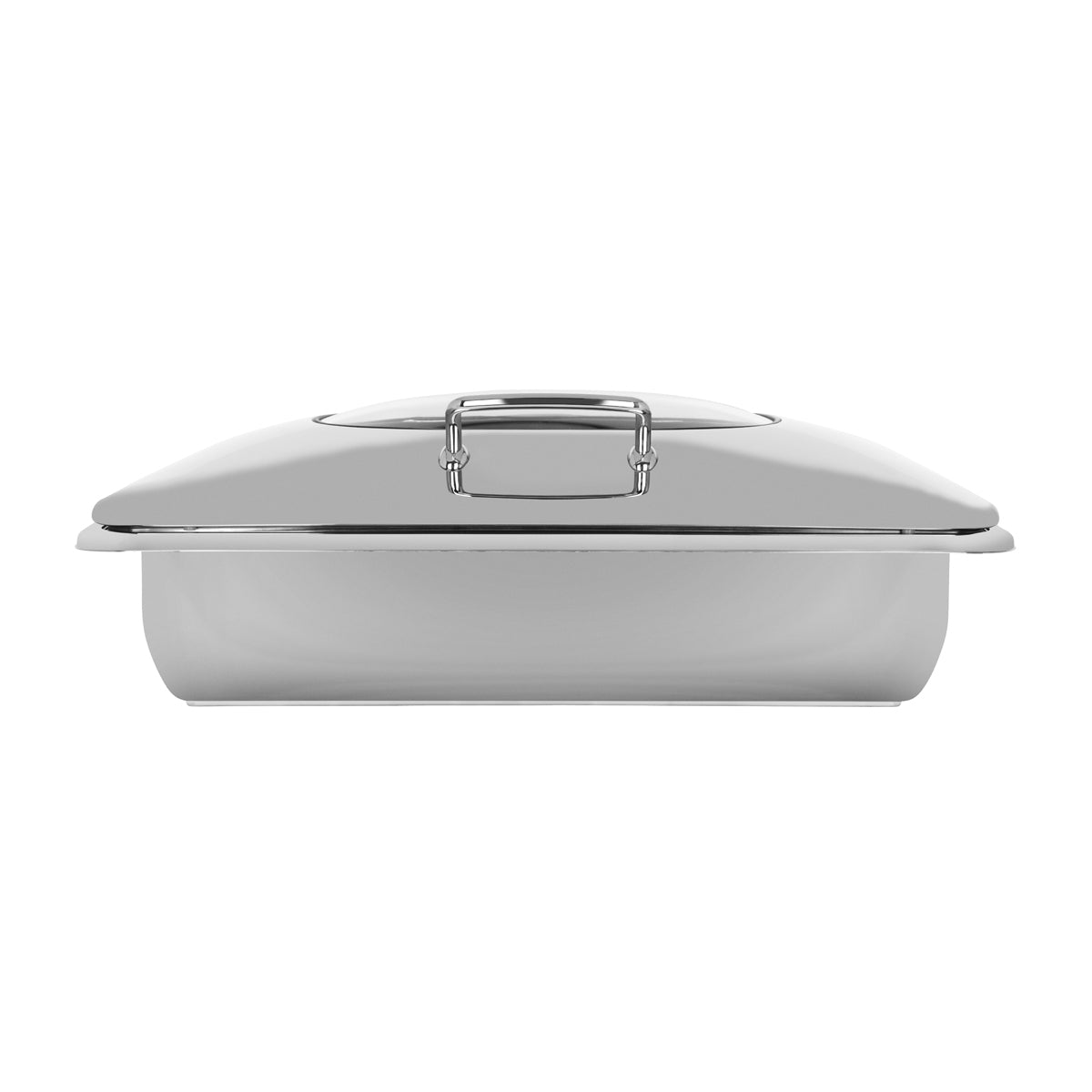 54920 Chef Inox Ultra Chafer Rectangular 18/8 Stainless Steel 1/1 Size with Glass Lid Tomkin Australia Hospitality Supplies