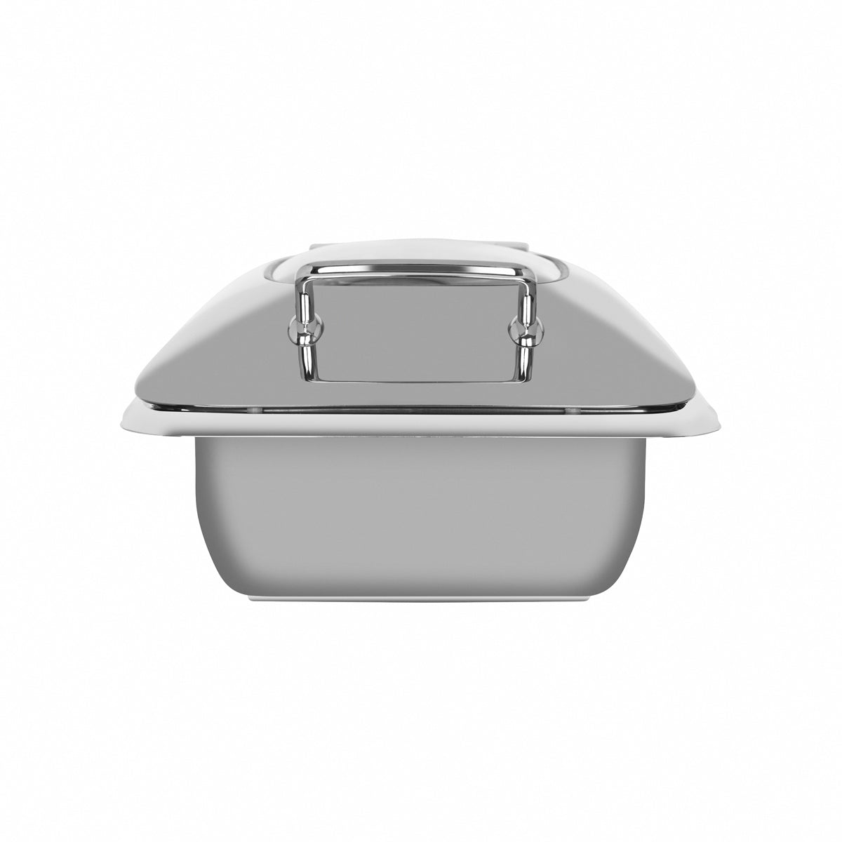 54921 Chef Inox Ultra Chafer Rectangular 18/8 Stainless Steel 1/2 Size with Glass Lid Tomkin Australia Hospitality Supplies