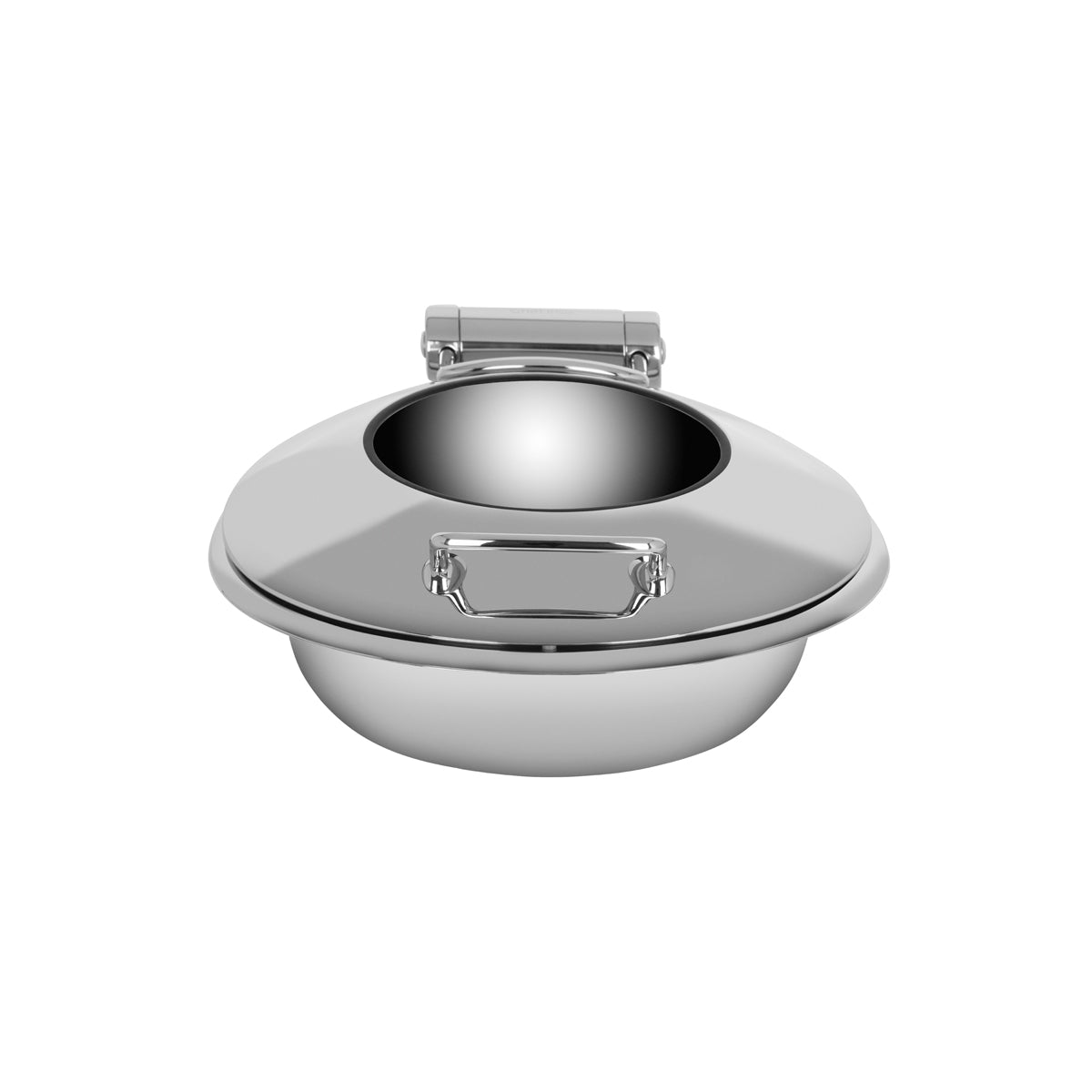 54926 Chef Inox Ultra Chafer Round 18/8 Stainless Steel Large with Glass Lid Tomkin Australia Hospitality Supplies