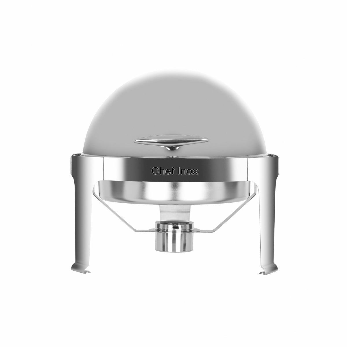 54962 Chef Inox Chafer Round Stackable Stainless Steel 1/1 Size Roll-Top  Tomkin Australia Hospitality Supplies