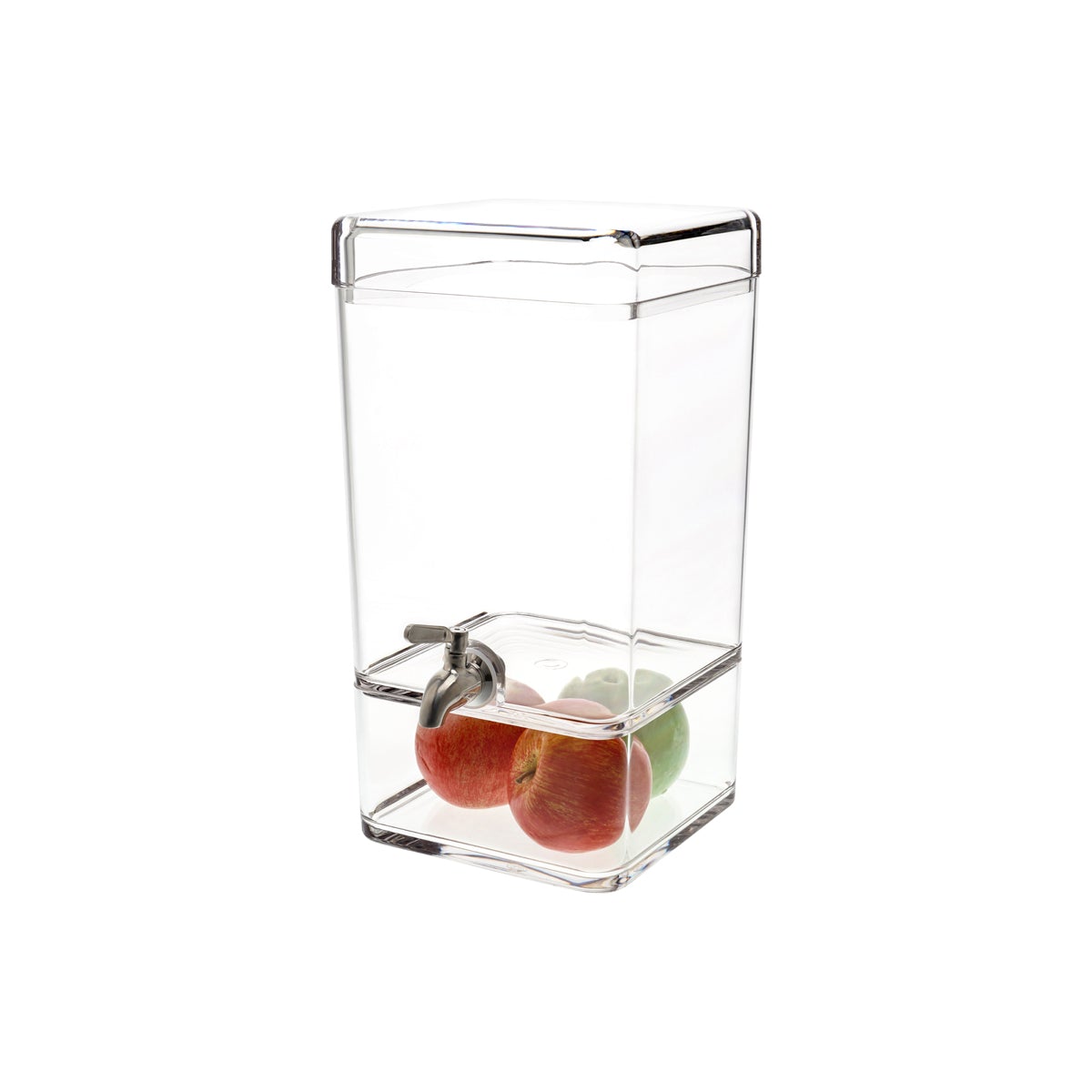 54970 Chef Inox Square Juice Dispenser Polypcarbonate 247x200x384mm / 7.5Lt Tomkin Australia Hospitality Supplies