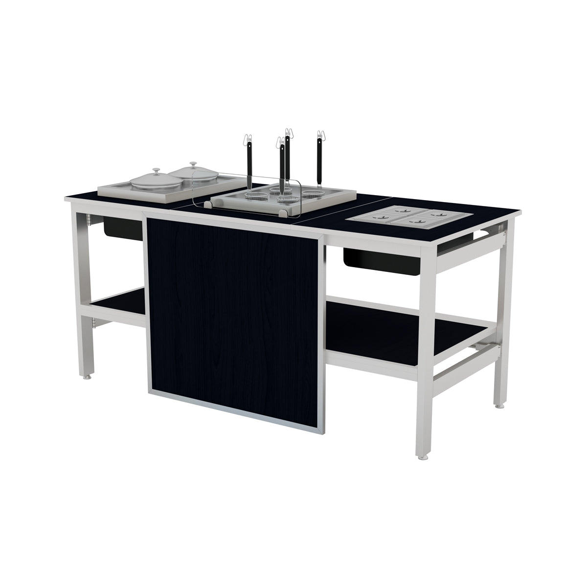 55210 Chef Inox Buffet Modular Noodle Cooking Station Tomkin Australia Hospitality Supplies