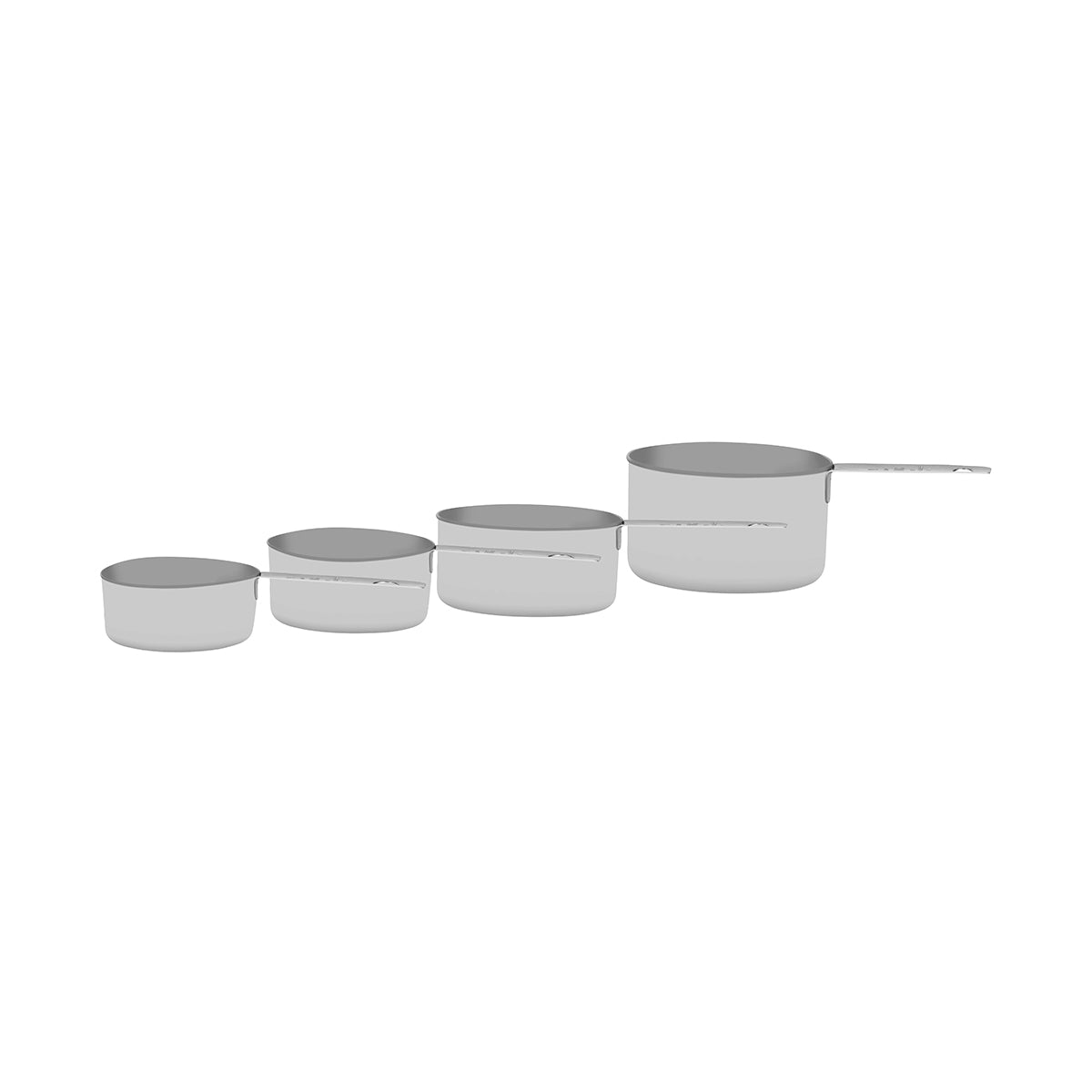 66465 Chef Inox Measuring Cup Set Solid Handle 4pc Tomkin Australia Hospitality Supplies