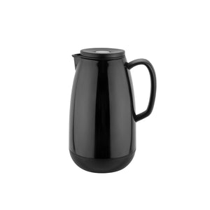 Event Vacuum Jug Black / Glass Insert Push Lid 1.0Lt