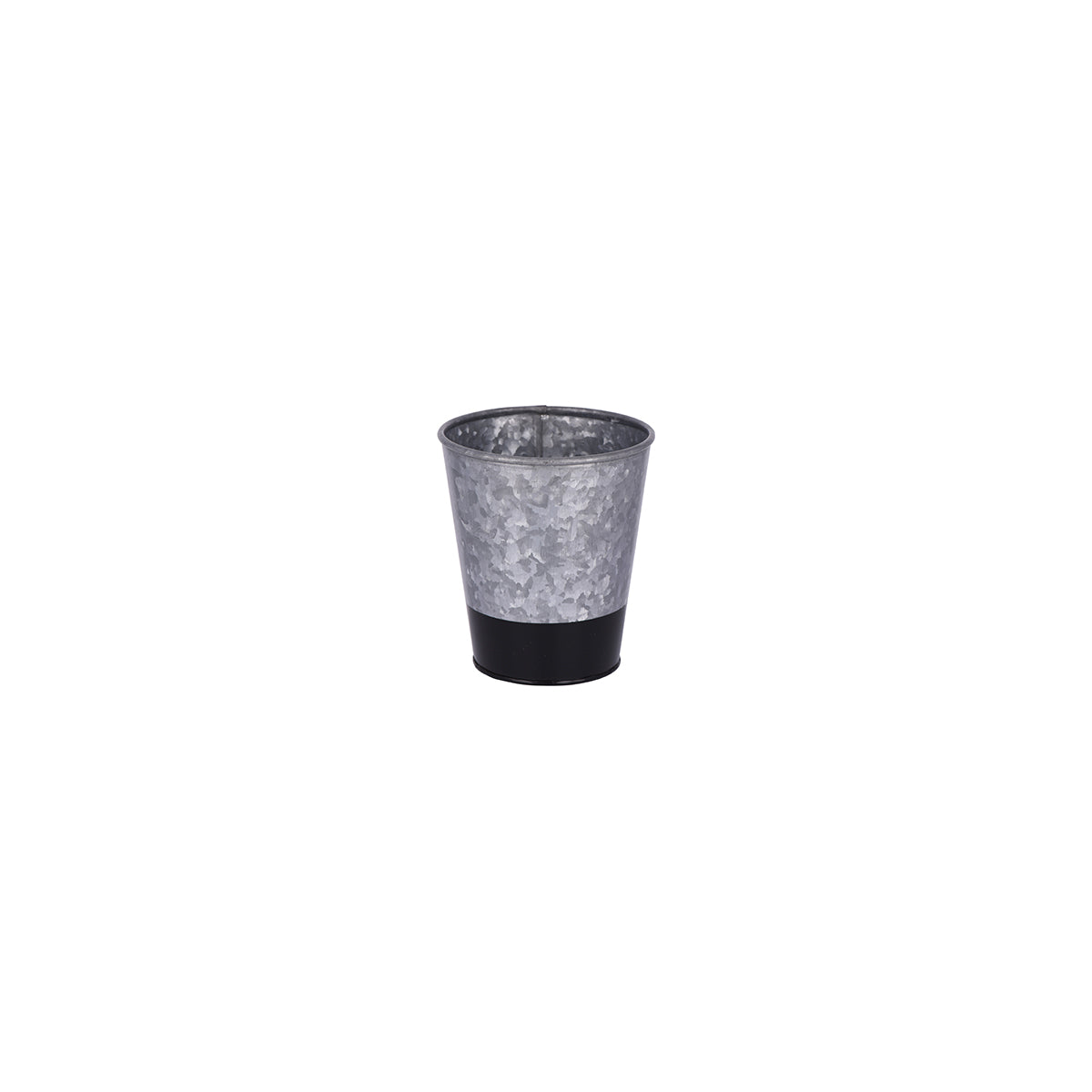 78604 Chef Inox Coney Island Pot Galvanised with Black Base 95x105mm Tomkin Australia Hospitality Supplies
