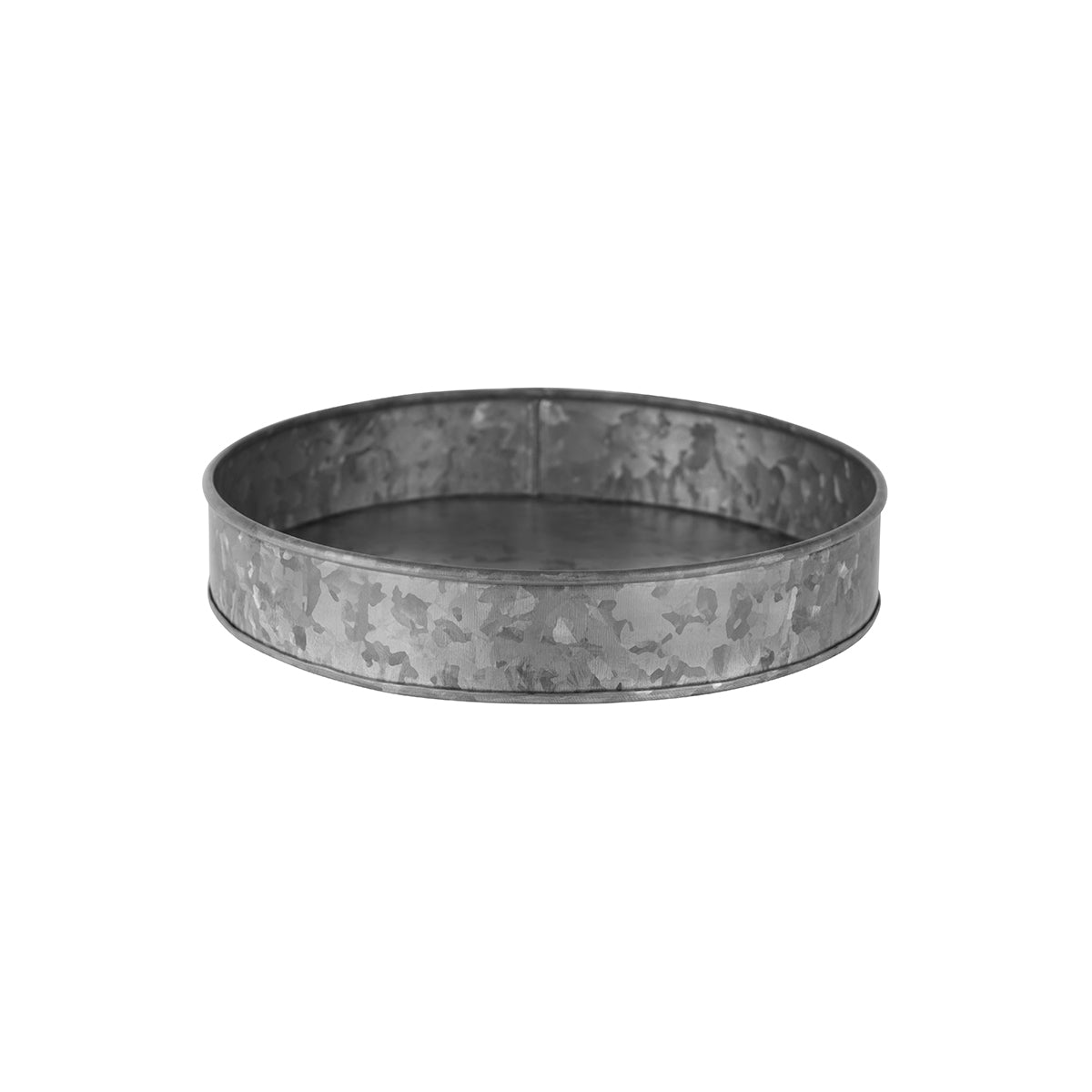 Coney Island Round Galvanised Tray Plain 330x45mm