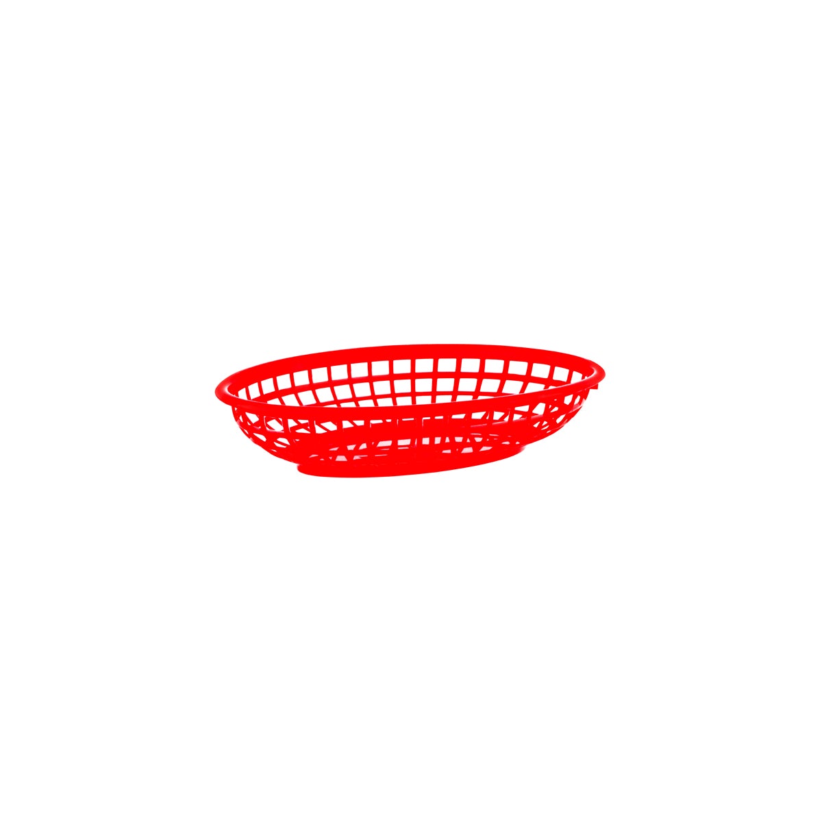 78700 Chef Inox Coney Island Oval Serving Basket Plastic Red 240x150x50mm Tomkin Australia Hospitality Supplies