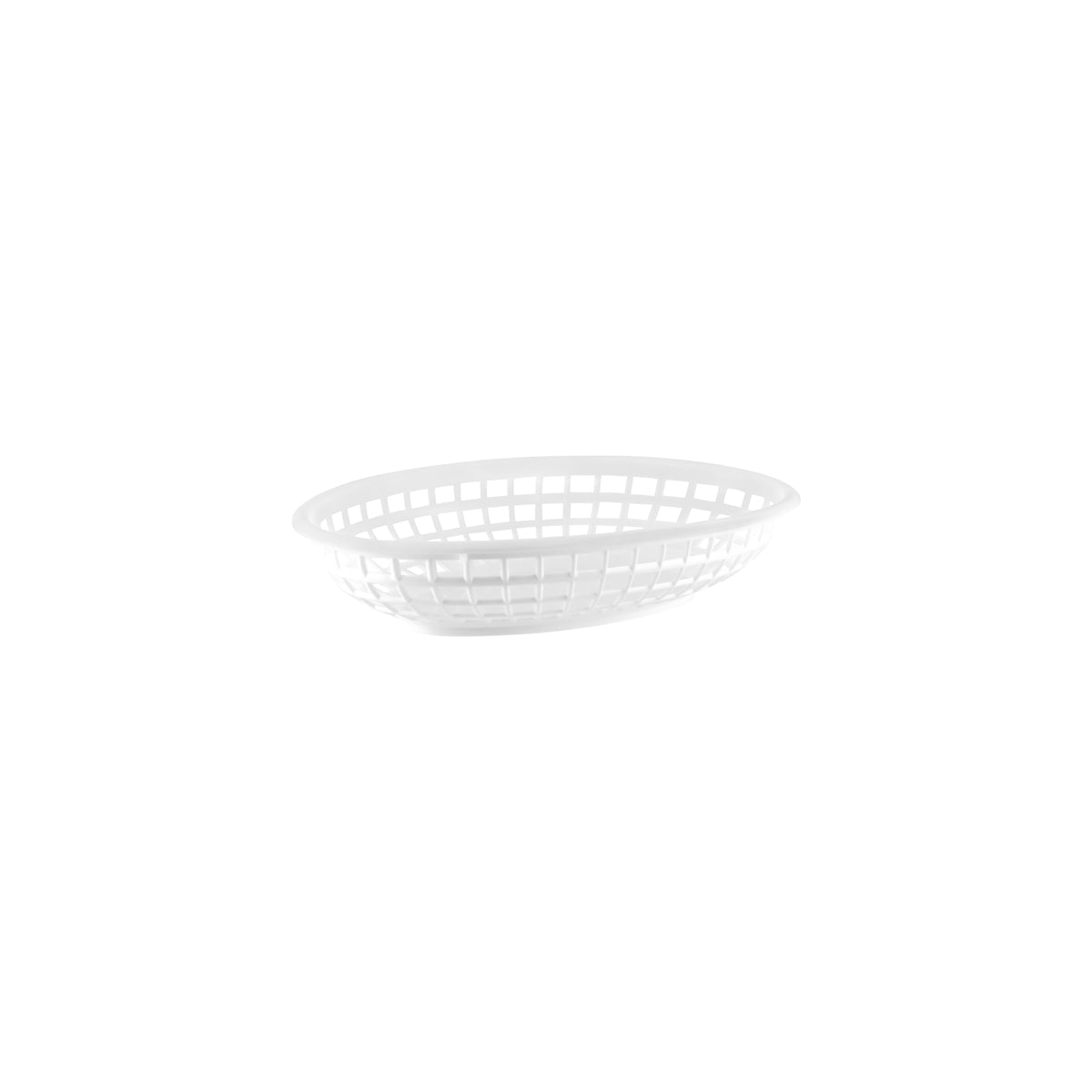78701 Chef Inox Coney Island Oval Serving Basket Plastic White 240x150x50mm Tomkin Australia Hospitality Supplies