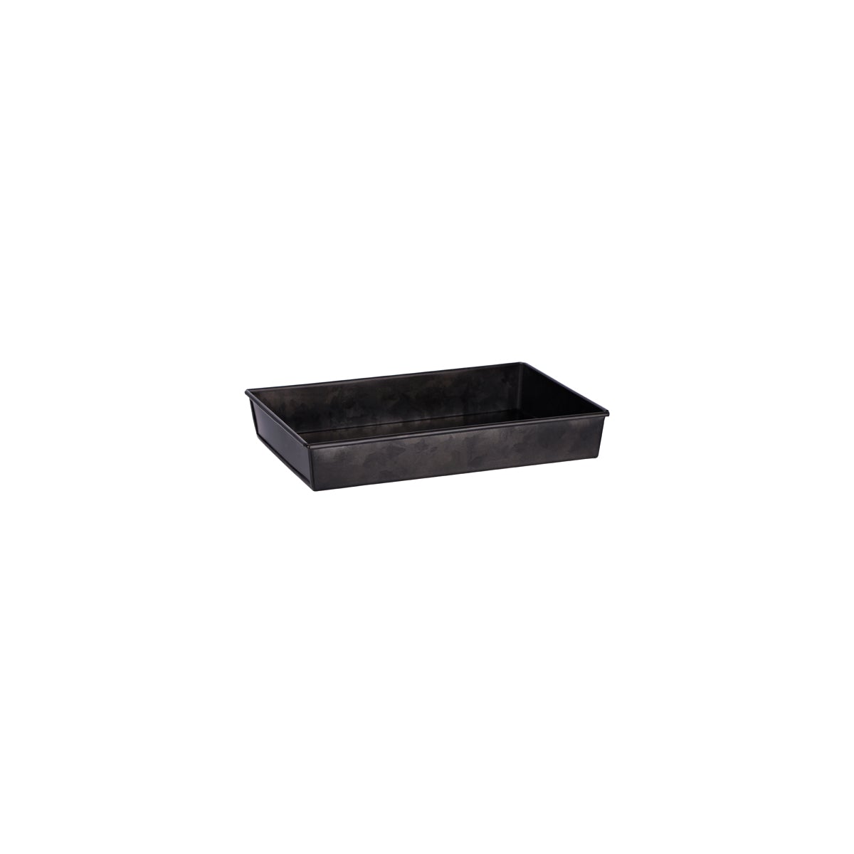 78730 Chef Inox Coney Island Rectangular Tray Flared Black Galvanised 240x160x40mm Tomkin Australia Hospitality Supplies