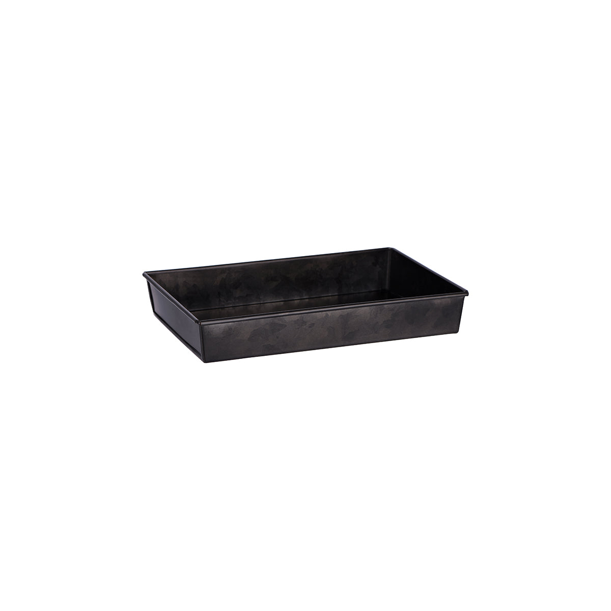 78740 Chef Inox Coney Island Rectangular Tray Flared Black Galvanised 270x190x45mm Tomkin Australia Hospitality Supplies