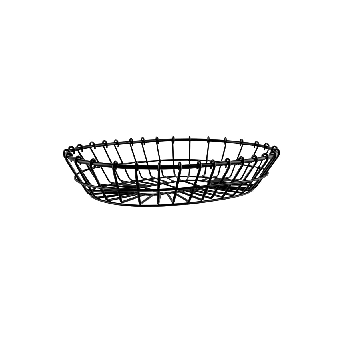 78743 Chef Inox Coney Island Patina Oval Wire Basket Black 280x205x60mm Tomkin Australia Hospitality Supplies