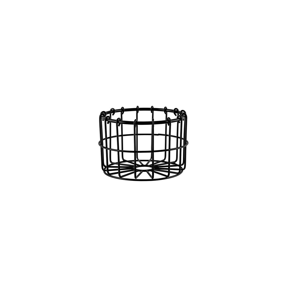 78747 Chef Inox Coney Island Patina Round Wire Basket Black 130x90mm Tomkin Australia Hospitality Supplies