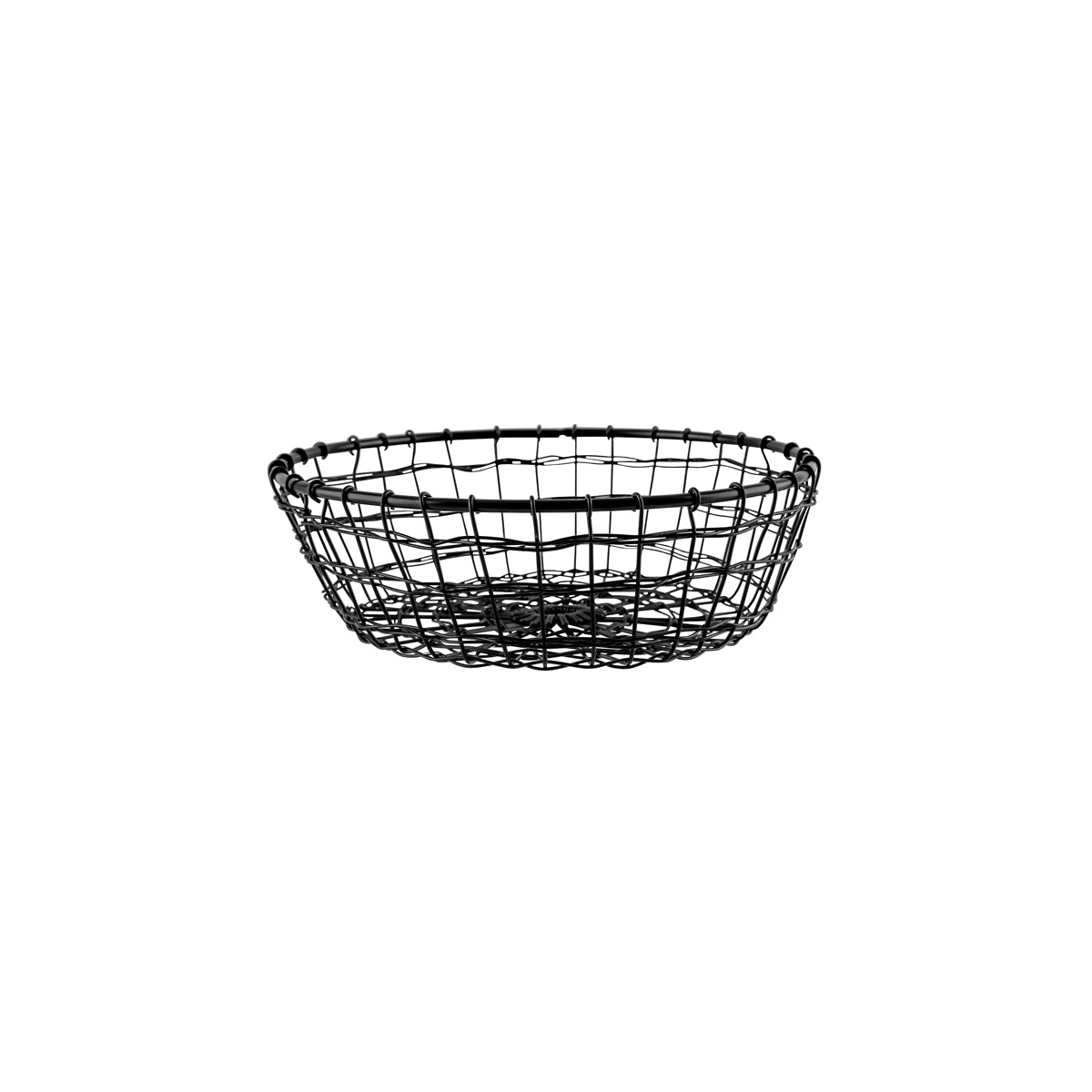 78750 Chef Inox Coney Island Patina Round Mesh Wire Basket Black 230x75mm Tomkin Australia Hospitality Supplies