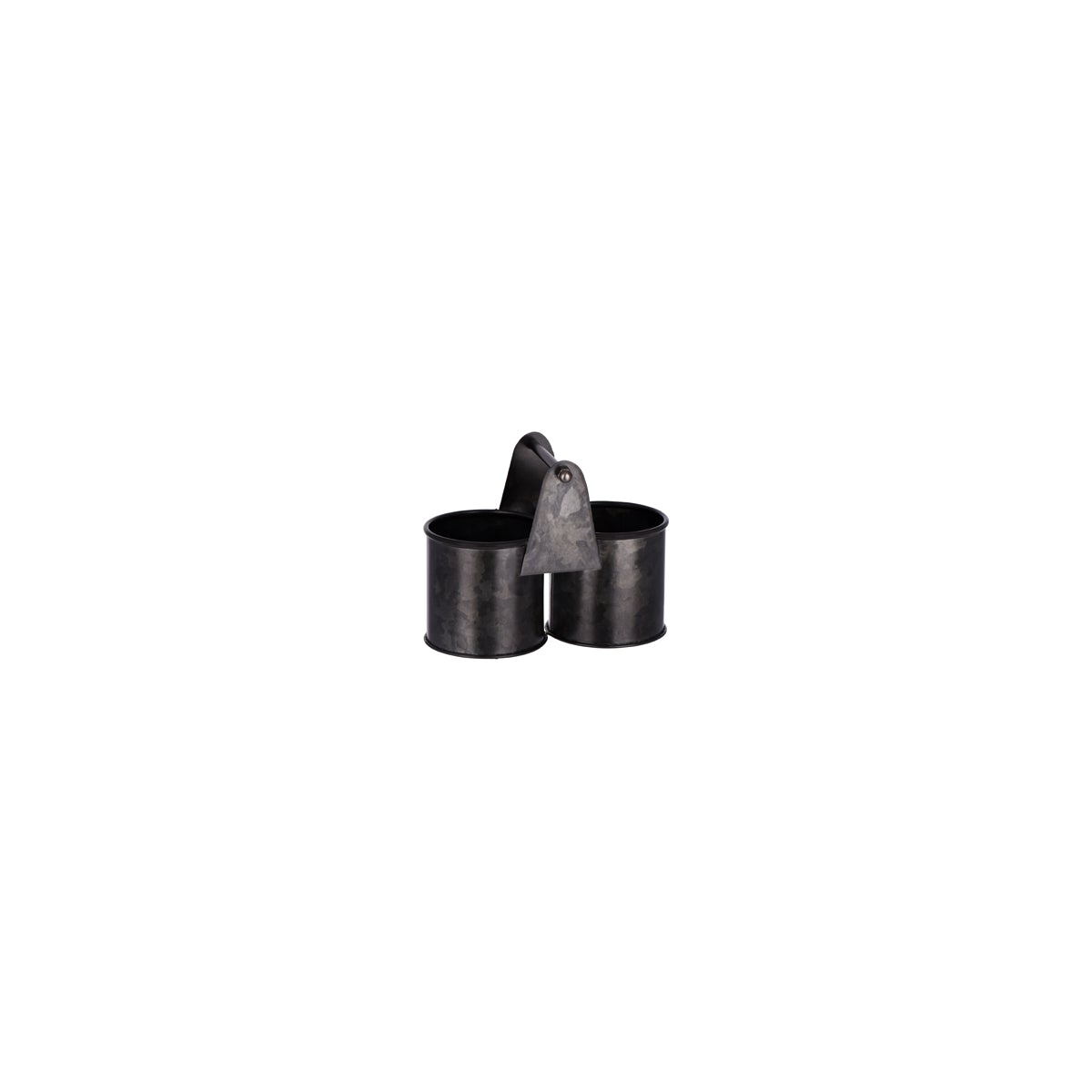 78778 Chef Inox Coney Island Dual Pot Caddy Black Galvanised 140x70x70mm Tomkin Australia Hospitality Supplies
