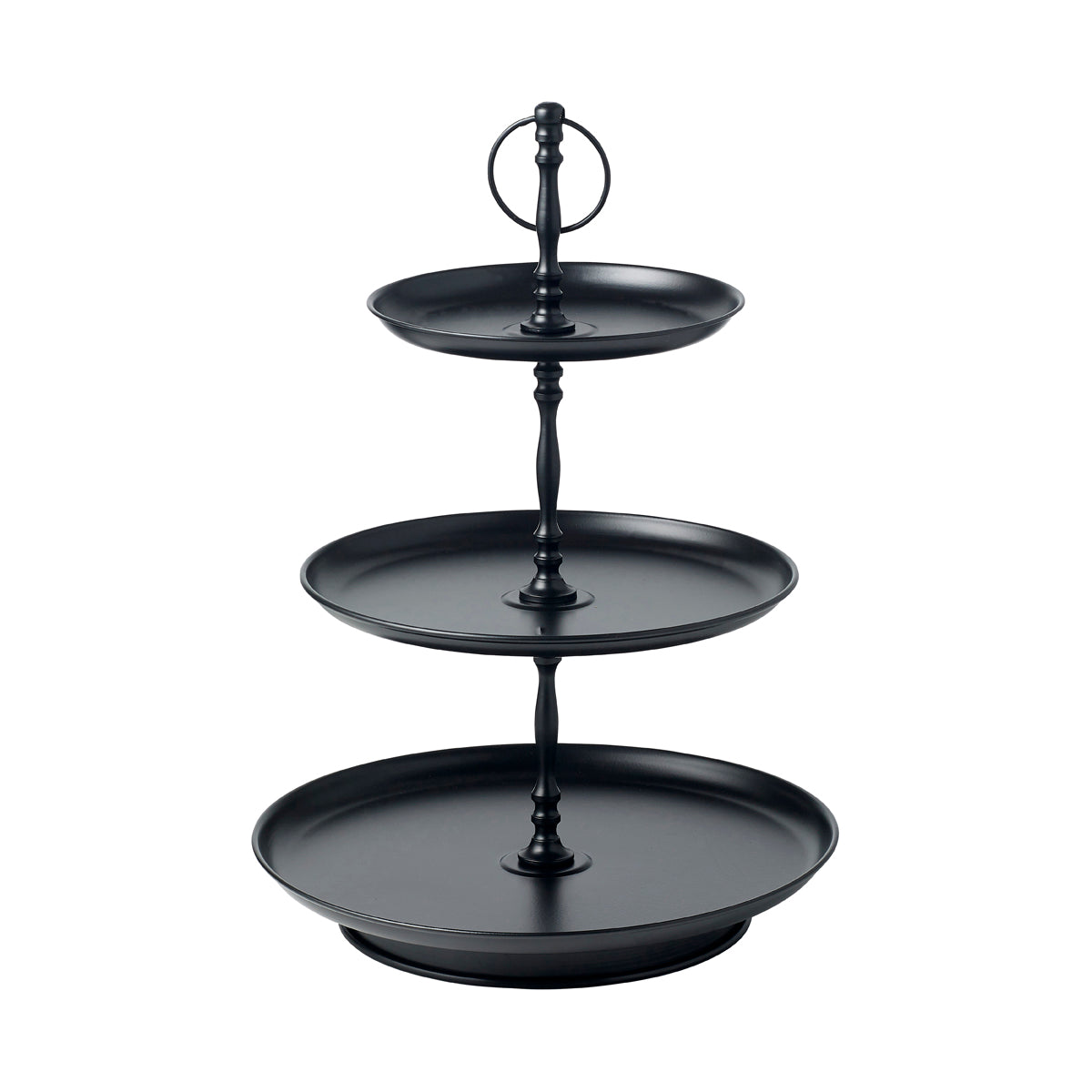 78785 Chef Inox Coney Island Tea Stand 3-Tier Black Galvanised 180/250/310x470mm Tomkin Australia Hospitality Supplies